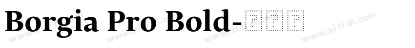 Borgia Pro Bold字体转换